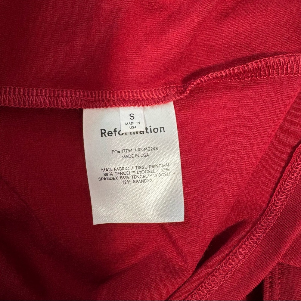 New Reformation-Style Red Top (Off-Shoulder Long Sleeve) Sz S - Picture 13 of 13